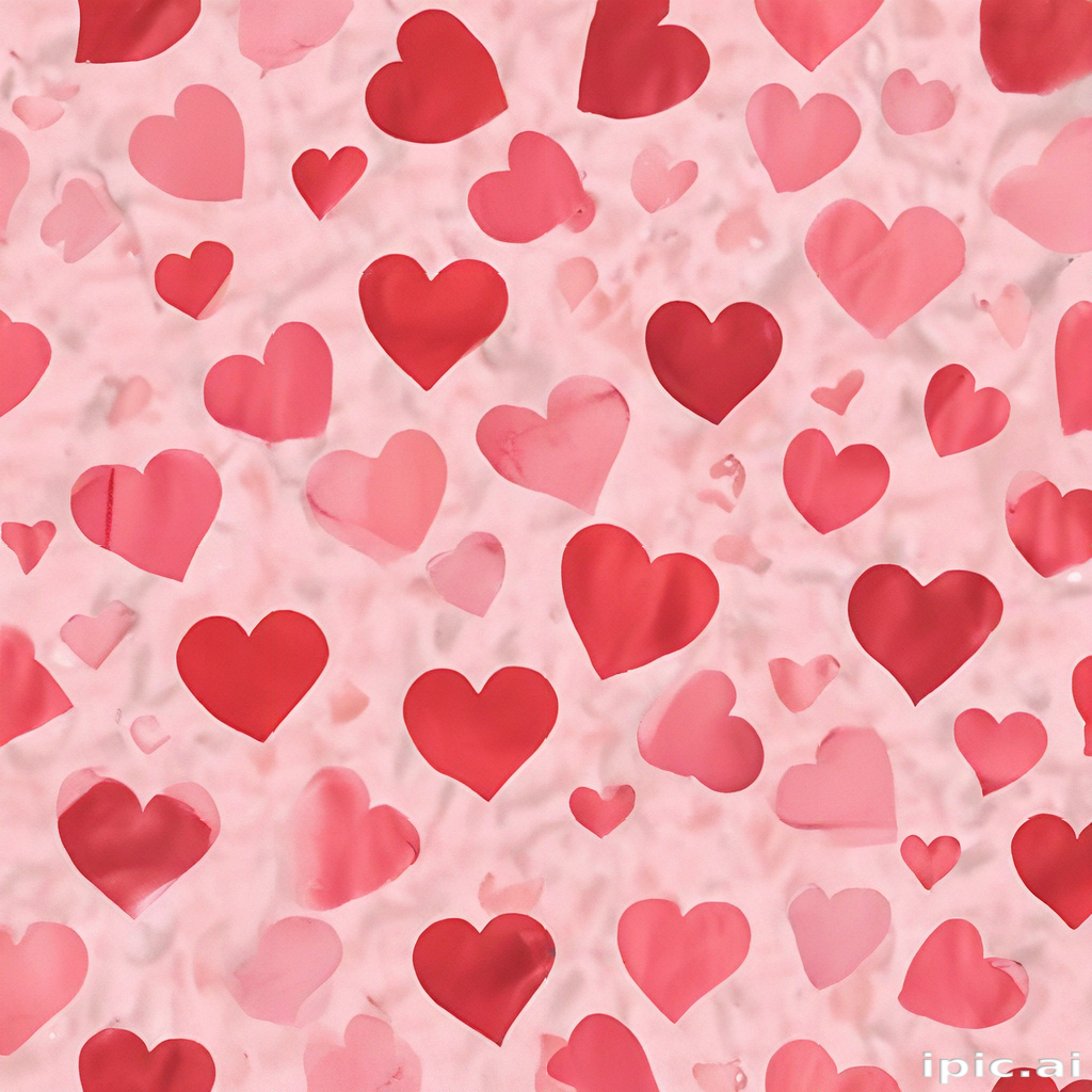 Colorful Hearts on a Soft Pink Background Celebrating Love and Affection.