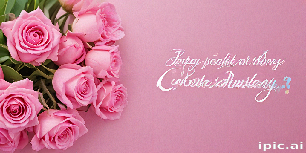 Beautiful Pink Roses with Elegant Script Text for Special Occasions