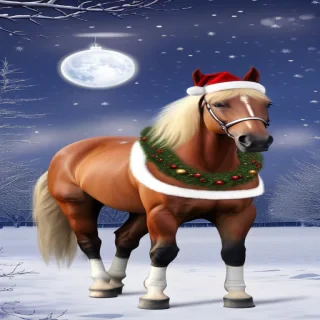 christmas horse wallpaper