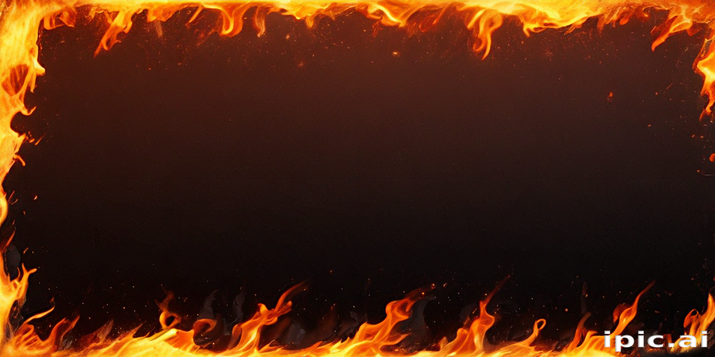 Fiery Border Frame Creating a Dramatic Background for Any Design Project