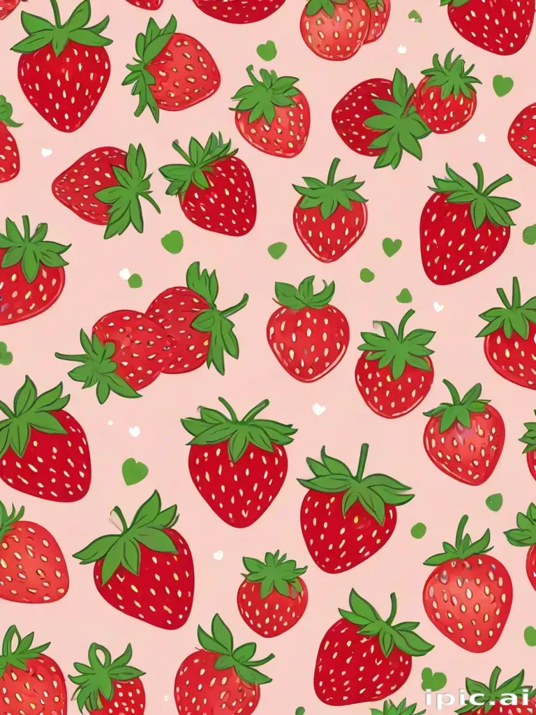 cute strawberry background