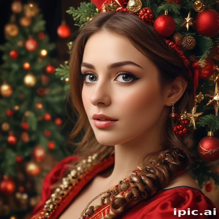 christmas background portrait