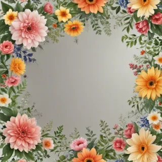 flower border transparent