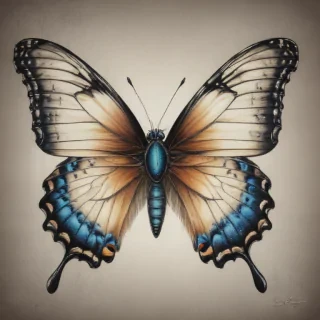 drawing of a butterfly