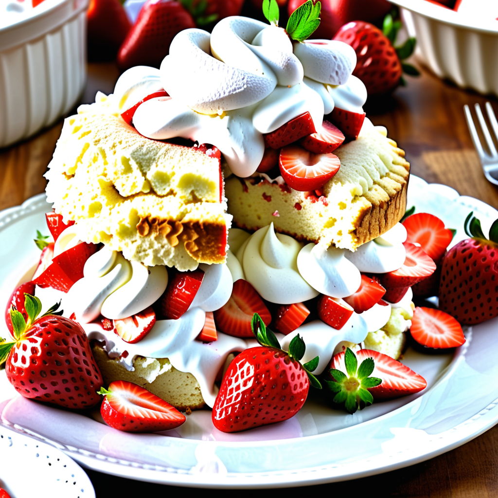 strawberry shortcake using angel food cake