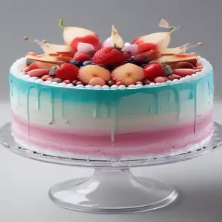 transparent birthday cake