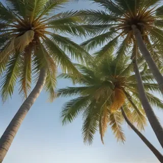 palm trees transparent
