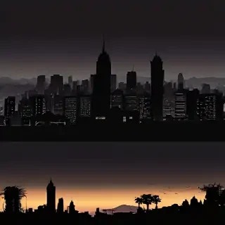 city silhouette png