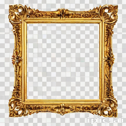 gold frame transparent background