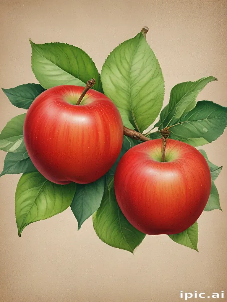 drawn apples