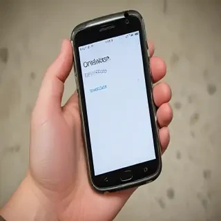 hand holding cell phone