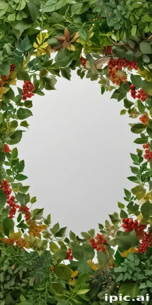 circle with leaves