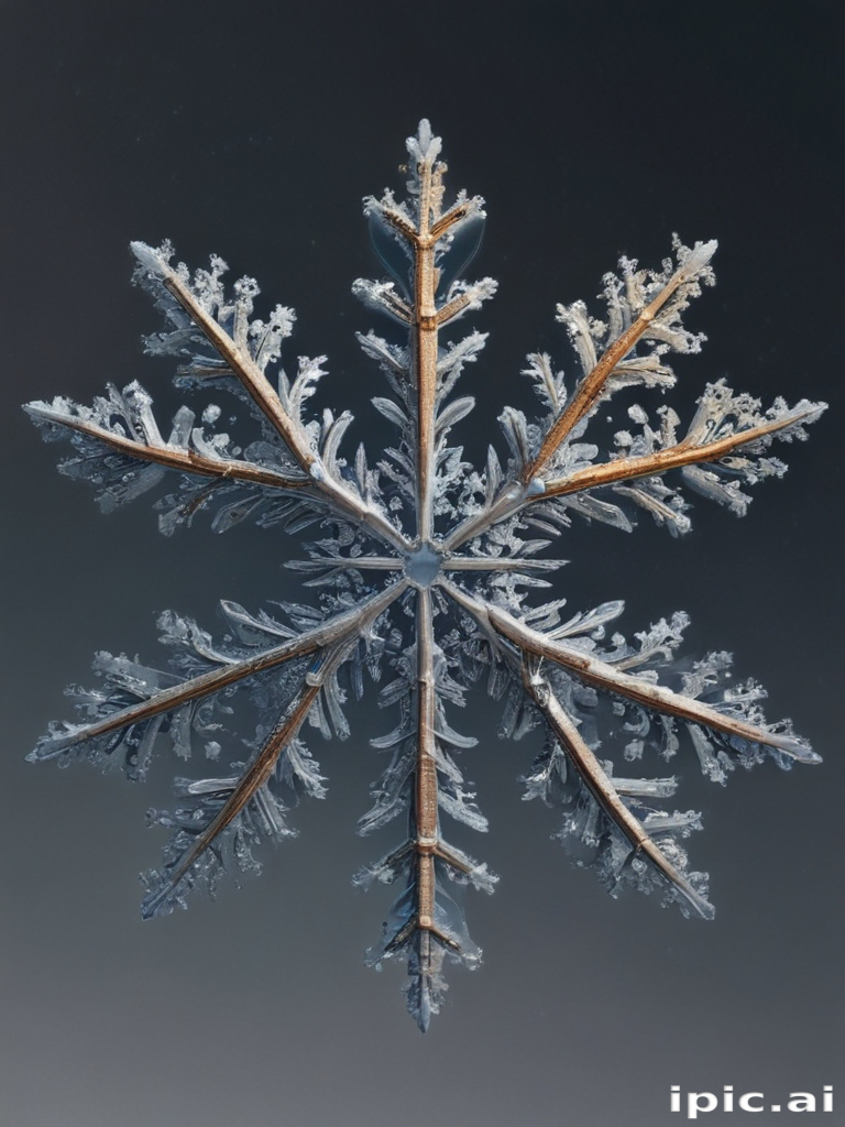 Intricate Snowflake Design Captured in Stunning Detail and Clarity