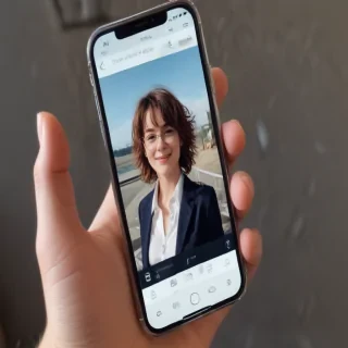 holding a phone