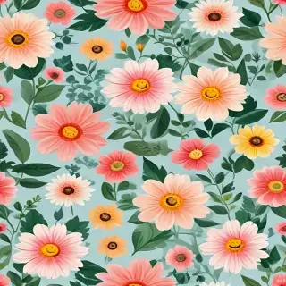 cartoon flowers transparent background