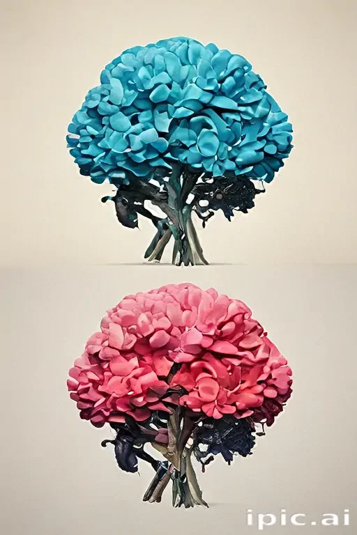 half brain half flowers