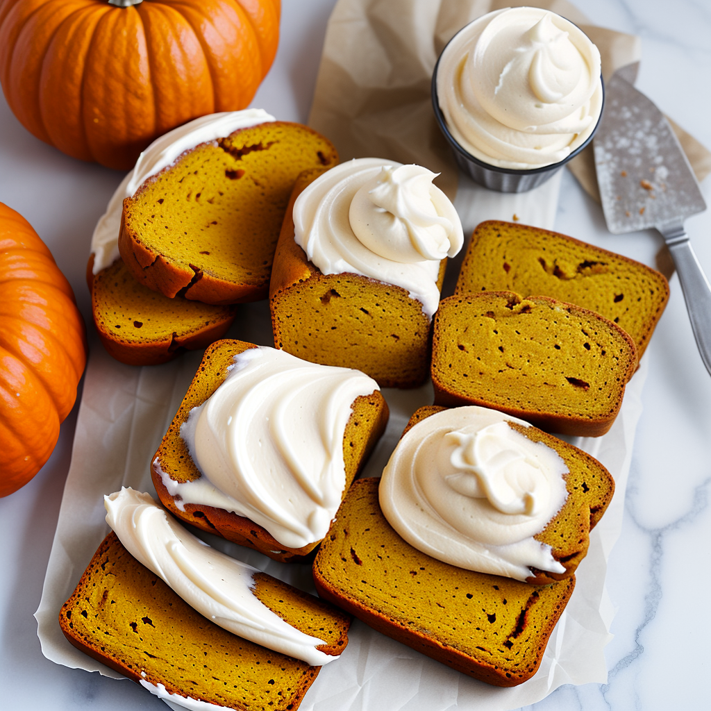 pumpkin bread cream cheese icing