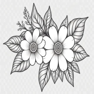flower line art png