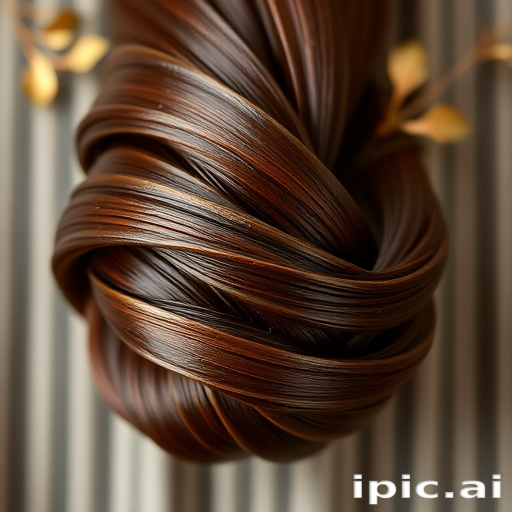 Glossy chestnut brown French twist with delicate golden leaf accents, the "Gilded Forest" style epitomizes timeless elegance and natural grace
