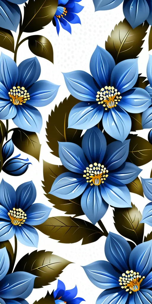 blue flowers transparent background