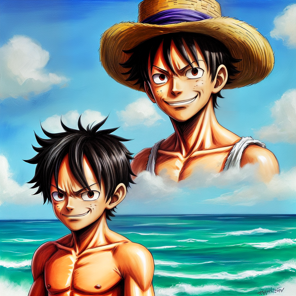 Monkey D. Luffy from one piece time-skip