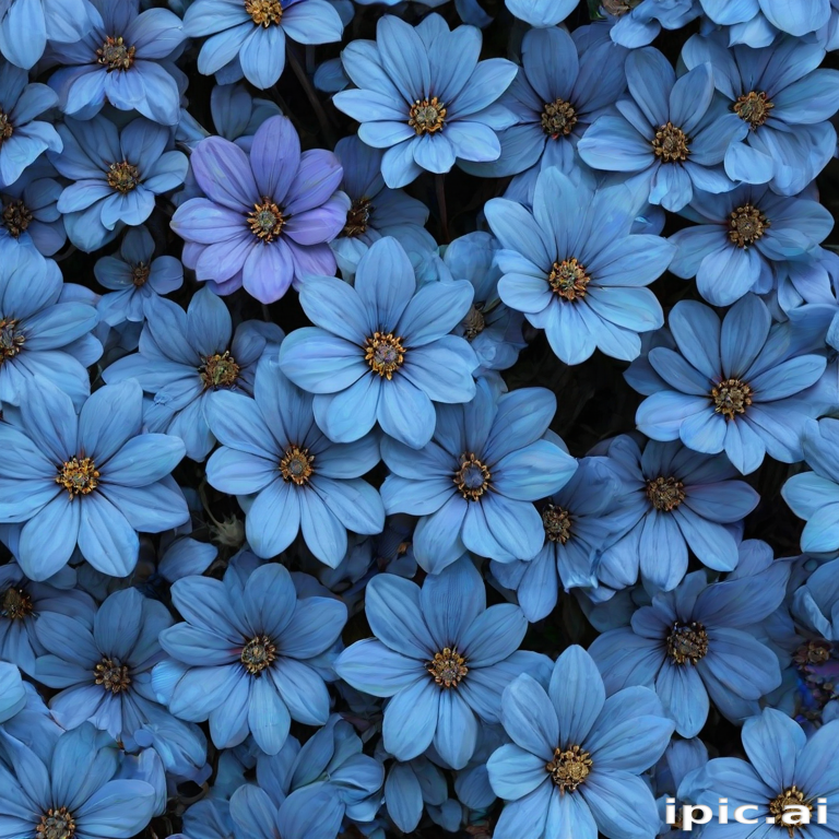 aesthetic blue flowers