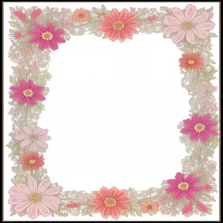 transparent floral border