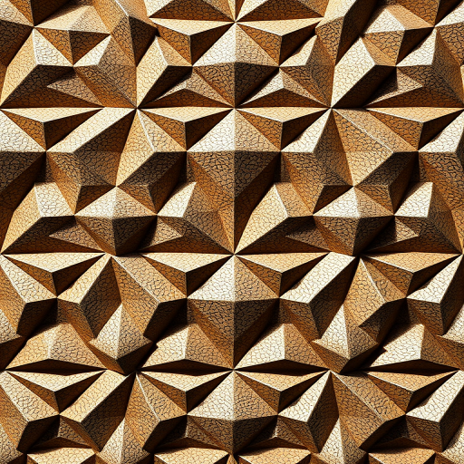 high-resolution pattern of overlapping diamond shapes with a textured surface, photographed with a Canon EOS R5 camera, 50mm lens, aperture f/8, shutter speed 1/125s, ISO 200, natural light, top-down view