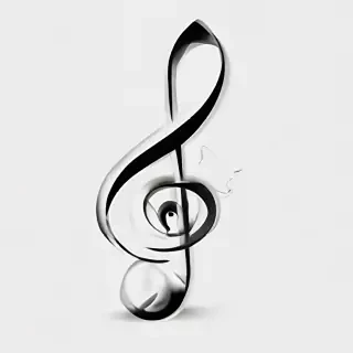 transparent music note