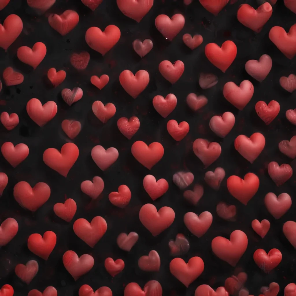 hearts background black