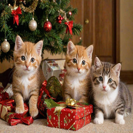 christmas images cats
