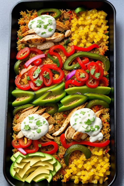 sheet pan poblano chicken fajita bowls