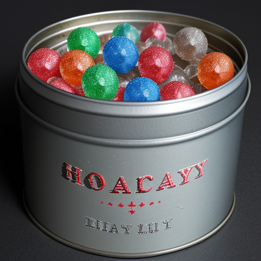 hard candy in a tin
