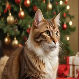 christmas cat background