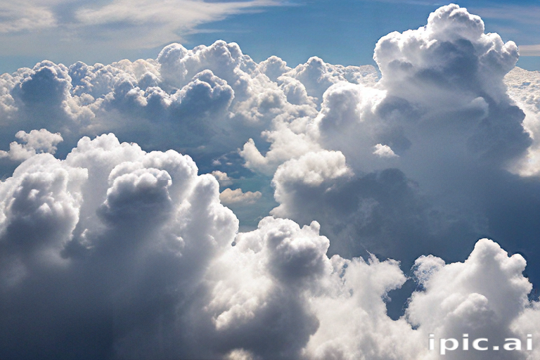 Majestic Cotton Candy Clouds Floating Beneath a Bright Blue Sky