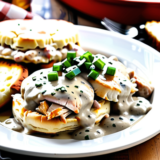 chicken and biscuits and gravy