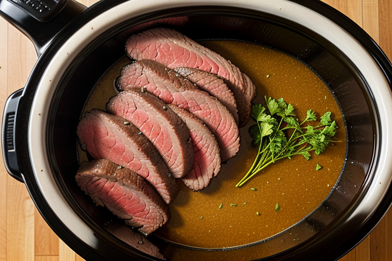 recipe sirloin tip roast crock pot