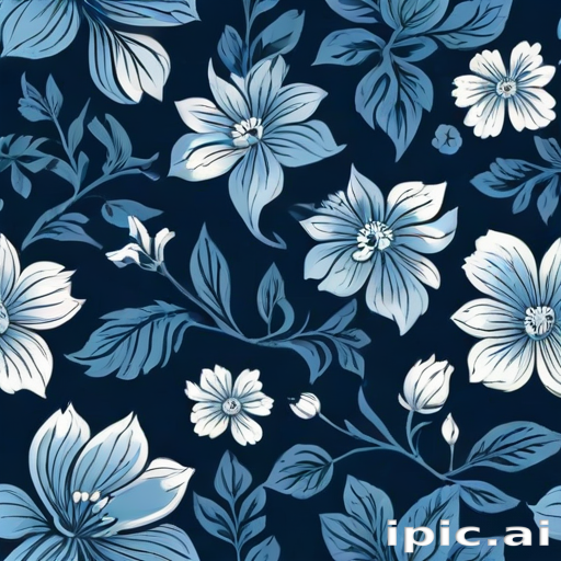blue floral background