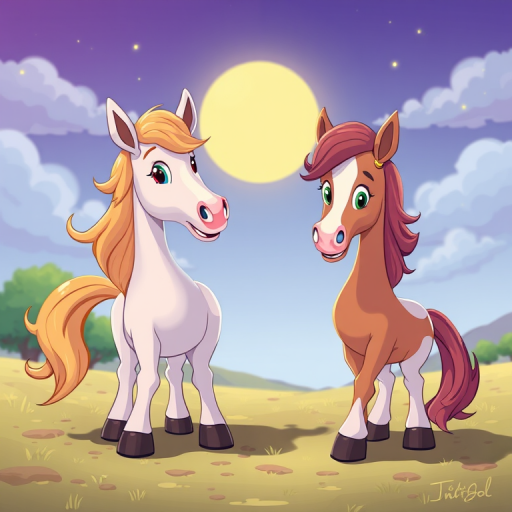 cartoon horses