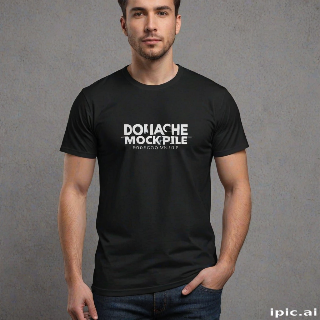 black t-shirt mockup
