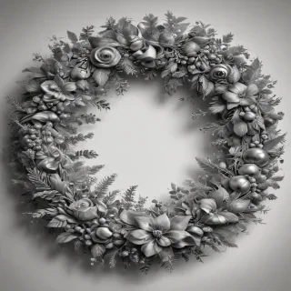 wreath drawing