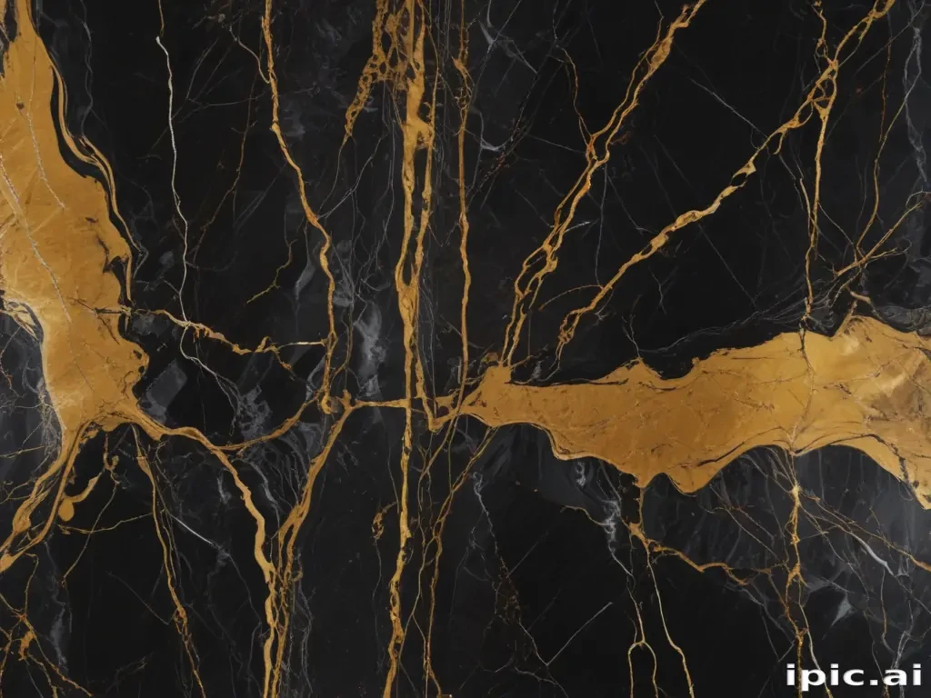 black and gold marble