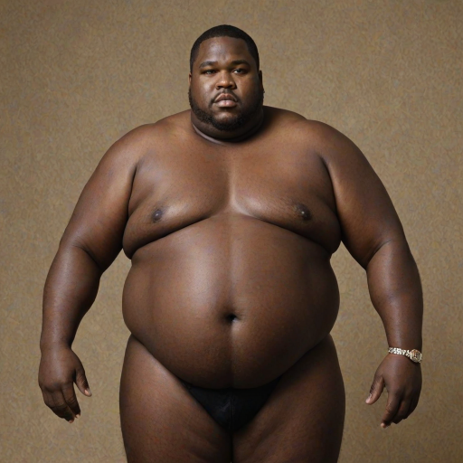 black fat man