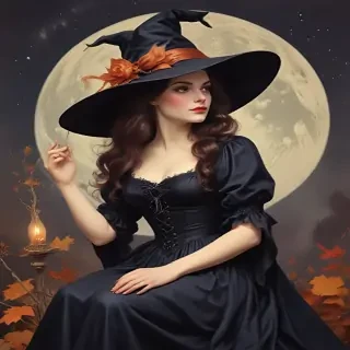 vintage witch art