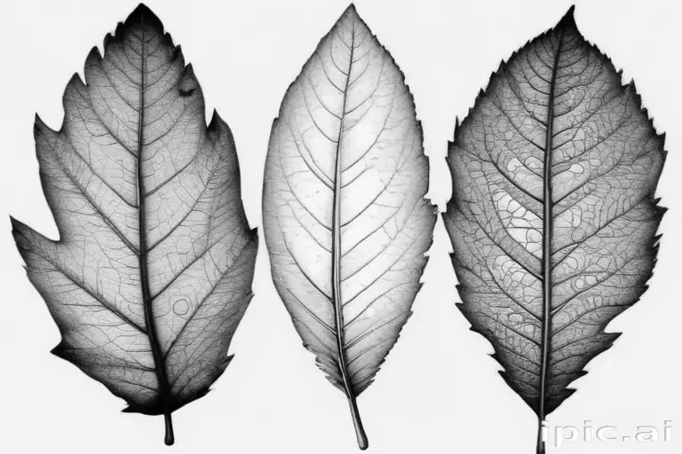 black and white leaf clip art
