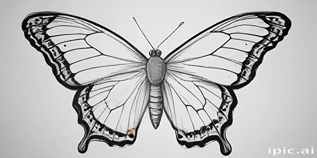 outline drawing of a butterfly