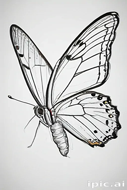 butterfly drawing outline