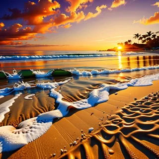 beach background sunset
