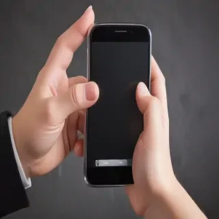 hand holding cell phone