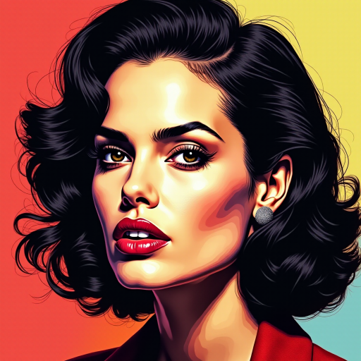 A pop art piece of angelina jolie